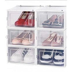 6lı Şeffaf Plastik Ayakkabılık 