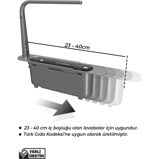 Teleskopik Lavabo Organizatörü