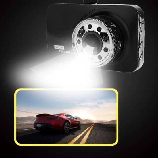 WDR  LCD Ekran Gece Görüş Araç Kamerası 1080p