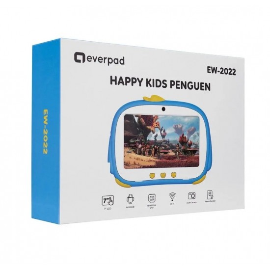 Everest HAPPY KIDS Penguen EW-2022 Wifi+BT Çift Kamera 7' LCD Ekran 2GB A100 Quard Core 16GB 10 OS Tablet PC