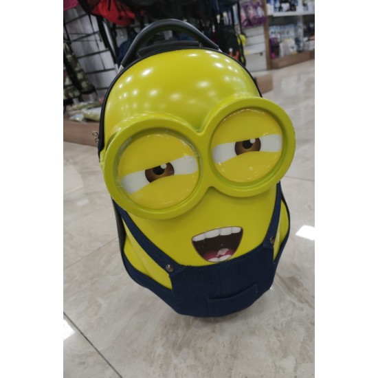 Çekçekli Minion Okul Çantası  26cmx37cmx49cm