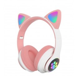 Andowl Kablosuz Kedi Kulak Kulaklık Ledli Mikrofonlu Kulaklık