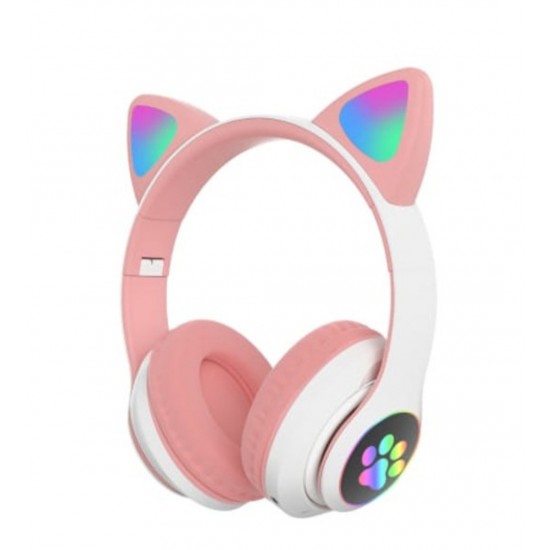 Andowl Kablosuz Kedi Kulak Kulaklık Ledli Mikrofonlu Kulaklık
