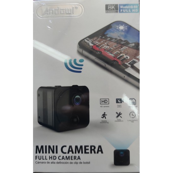 Andowl 8K Full HD Şarj Edilebilir Mini Kamera