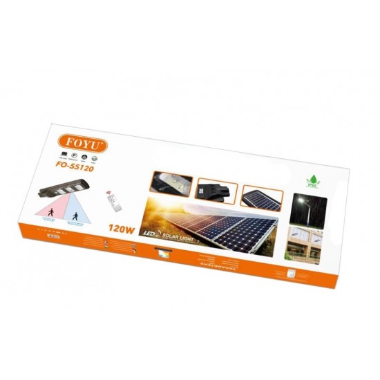 Üst Kalite Foyu Hareket Dedektörlü Solar Sokak Lambası 120W