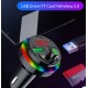 F16 RGB Işıklı Araba Bluetooth Adaptör MP3 Çalar 1 Type-C 2 Usb Şarj FM Transmitter 