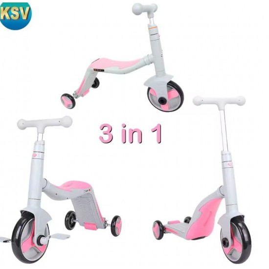 3 in 1 Müzikli Çocuk Scooter