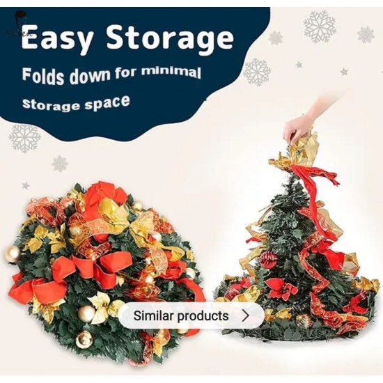 Açılır Kapanır Işıklı Süslü Yılbaşı Ağacı 