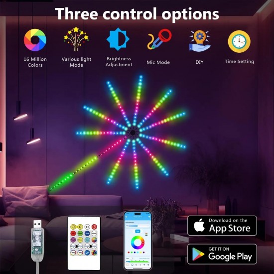 Akıllı App Kontrollü Led Rgb Havai Fişek Işığı