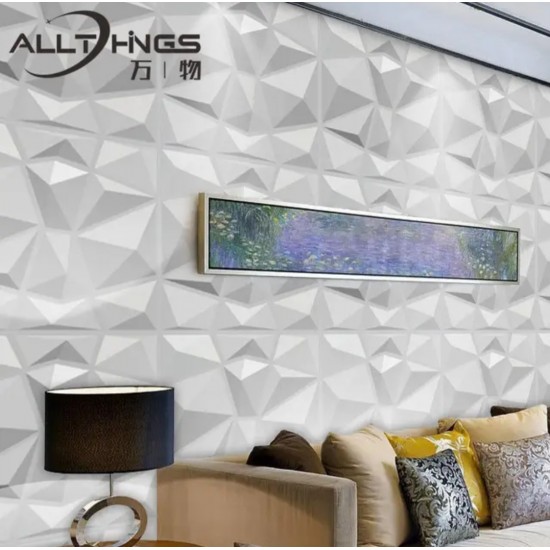 Diamond 3D PVC Duvar Dekor Panel 30x30cm; (30mmX3m Çift Taraflı Nano Bant Hediyeli)  (Her pakette 12 tane (1metrekare) 