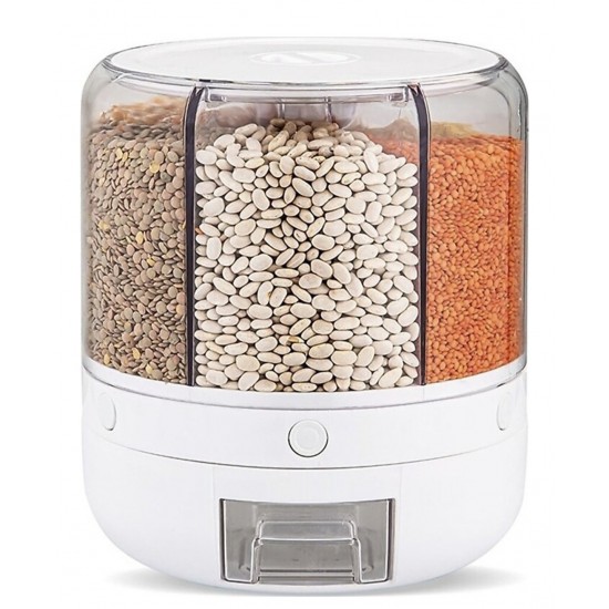 360° Dönebilen 6 Bölmeli Gıda&Bakliyat Organizer