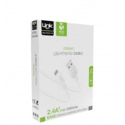 Linktech K449 Strong Lightnıng USB Data/Şarj Kablosu 1mt 2.4A 