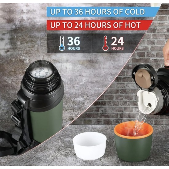 2.5 Litre Paslanmaz Çelik Yalıtımlı Vakumlu Seyahat Termosu