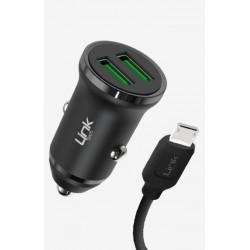 Linktech C481 Çevre Dostu 12W Mikro USB Kablolu Araç Şarj Aleti