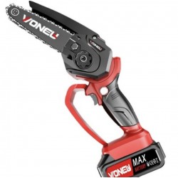 3000mah Çift Bataryalı Üç Zincirli 6 İnç Şarjlı Budama Testeresi