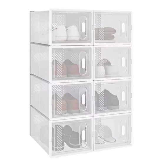 6lı Şeffaf Plastik Ayakkabılık 