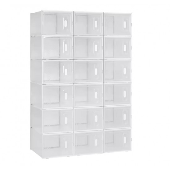 6lı Şeffaf Plastik Ayakkabılık 