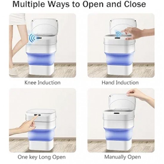 Otomatik Temassız Katlanabilir 17.5L Çöp Kutusu
