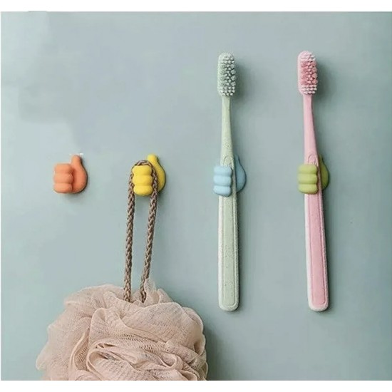 10lu El Şeklinde Yapışkanlı Kablo Organizer Tutucu