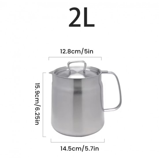 SmartCook Paslanmaz Çelik 2L Yağ Ayırıcı & Kızartma Kabı 