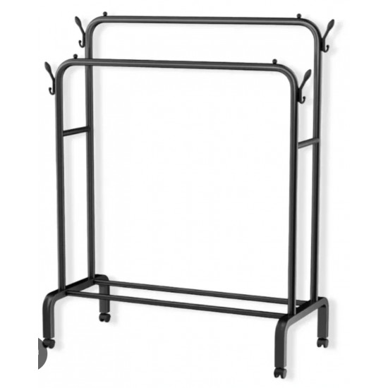 SpaceRack Pro – Çift Kat Tekerlekli Askılık