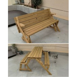 2in1 Ahşap Bank & Piknik Masası