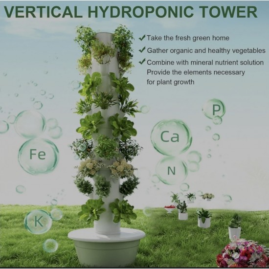 GreenTower Akıllı Sebze Yetiştirme Kulesi (5 Kat)(105x53cm) 
