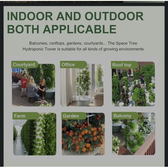 GreenTower Akıllı Sebze Yetiştirme Kulesi (5 Kat)(105x53cm) 