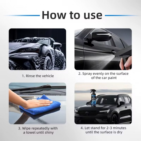 OGAS Ayna Etkili Su Kaydıran Koruyucu Kaplama Spreyi (500ml) (Yağmur Kaydırır • Anında Parlatır • Kir Tutmayı Azaltır)