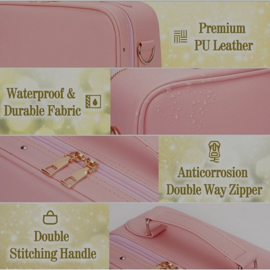 GlamBox Pro – Büyük Boy Makyaj Organizer Çantası (26x23x11cm)