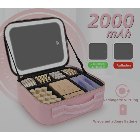 GlamBox Pro – Büyük Boy Makyaj Organizer Çantası (26x23x11cm)