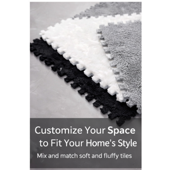SoftGrid Puzzle Peluş Halı (1 Paket 12 Adet~1 m²)