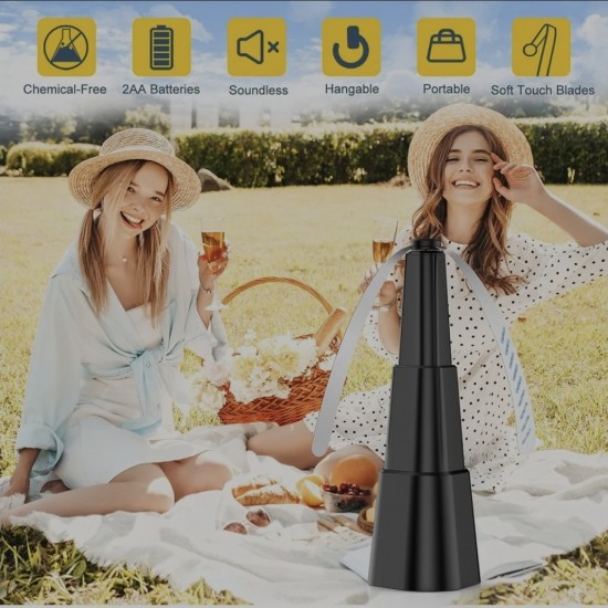 FlyShield 360™ Pocket (Siyah Katlanabilir) – Sineksiz Alan Kontrolü (25x9x2cm)