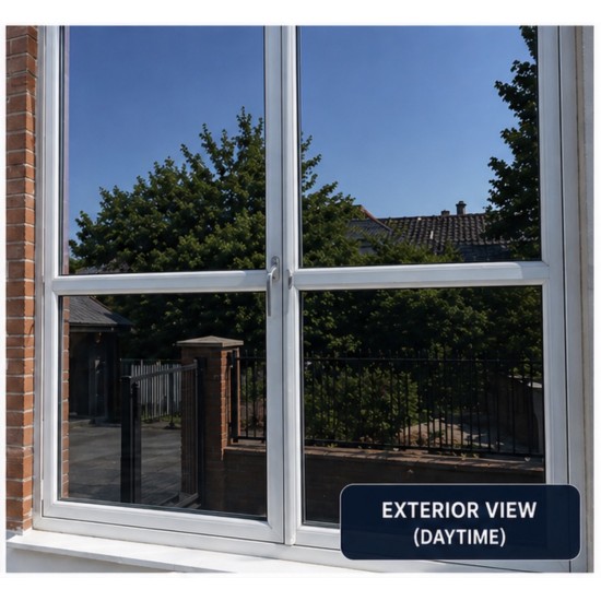 AntiPeek™ Aynalı Gizlilik Cam Filmi (50cm x 10 Metre)