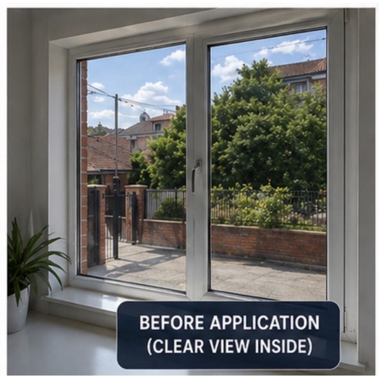 AntiPeek™ Aynalı Gizlilik Cam Filmi (50cm x 10 Metre)