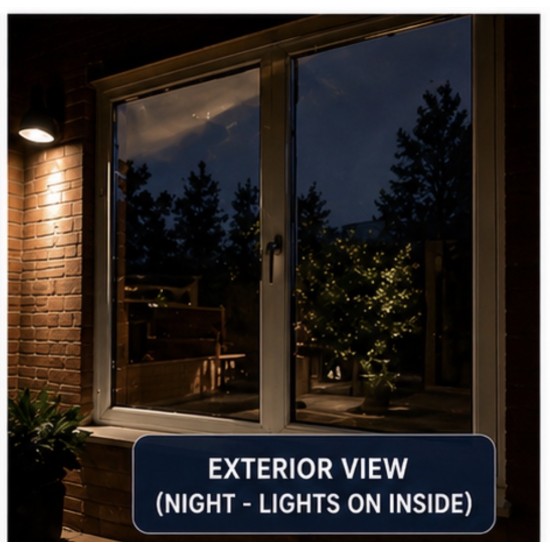 AntiPeek™ Aynalı Gizlilik Cam Filmi (50cm x 10 Metre)