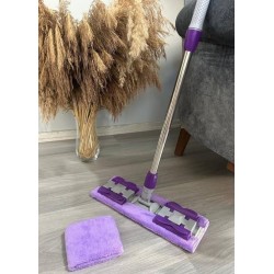 Mandallı Teleskopik Mikrofiber Mop (Yedek Bez Hediyeli)