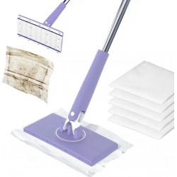 Mini Kıskaç Mop (2 Adet Microfiber Bez Hediyeli) (Açık uzunluk 93cm: 160x80mm Mop)