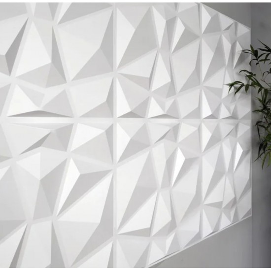 Diamond 3D PVC Duvar Dekor Panel 30x30cm; (30mmX3m Çift Taraflı Nano Bant Hediyeli)  (Her pakette 12 tane (1metrekare) 