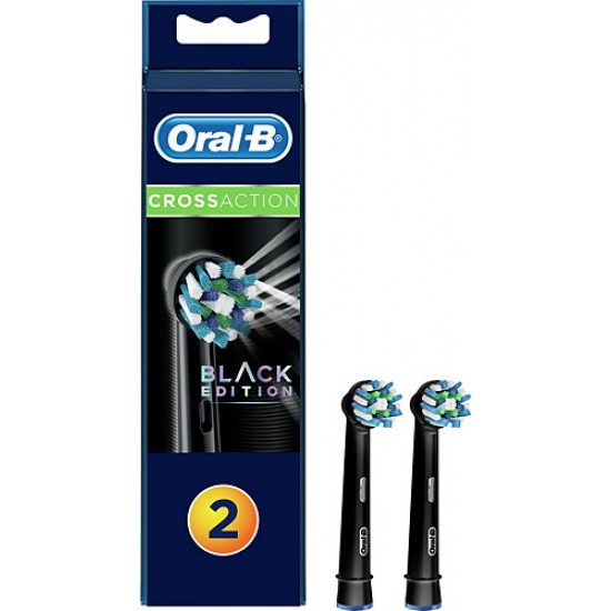 Oral-B Cross Action Black Edition Siyah 2'li Diş Fırçası Yedek Başlığı