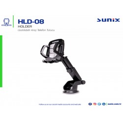 Sunix HLD08 Uzanabilir Vantuslu Araç Telefon Tutucu