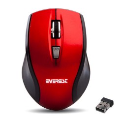 Everest SM-245R Usb Kırmızı/Siyah 2.4Ghz Nano Receiver Kablosuz Mouse