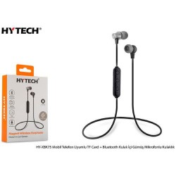Hytech HY-XBK75 Gümüş Cep Telefonu Uyumlu TF Kart + Mikrofonlu Bluetooth Kulak Kulaklık