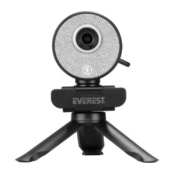 Everest SC-HD09 1080P Full Hd Auto Tracking Harekete Duyarlı Tripod ve Mikrofonlu Siyah Webcam USB Pc Kamera